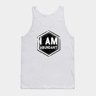 I AM Abundant - Affirmation - Black Tank Top